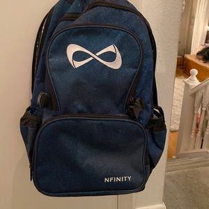 Blue sparkle infinity backpack
